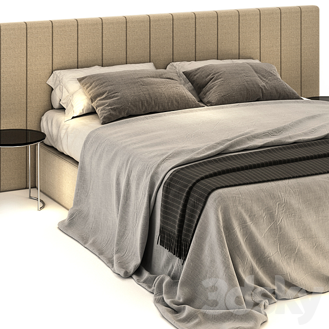 Modena hardware ivory bed 3DSMax File - thumbnail 2