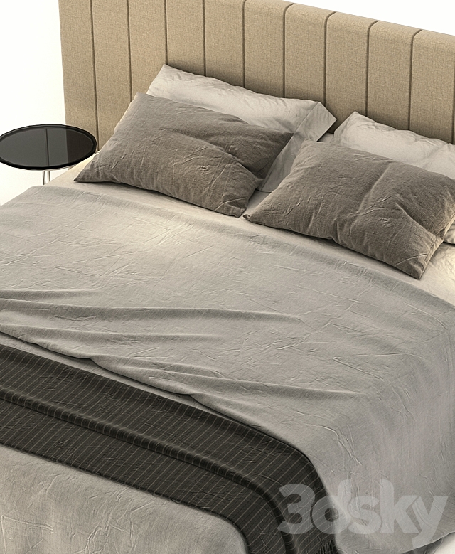 Modena hardware ivory bed 3DSMax File - thumbnail 3