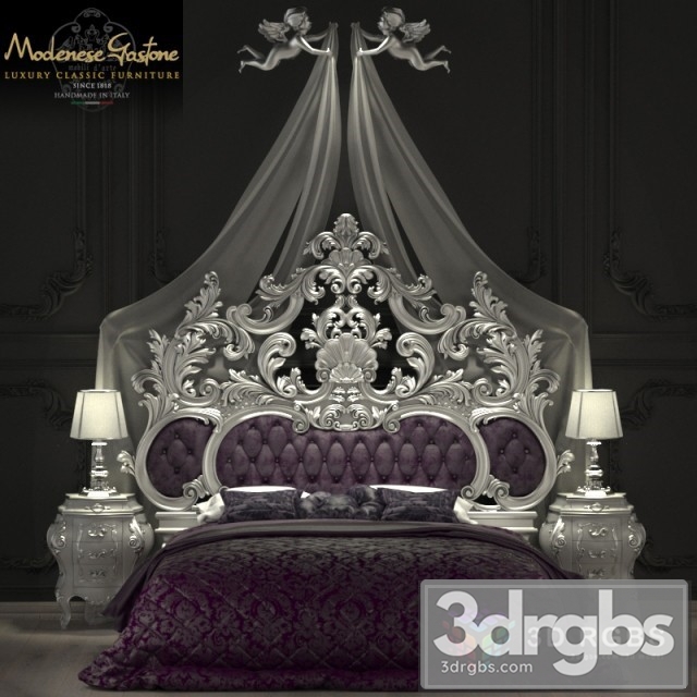 Modenese Gastone Bed 3dsmax Download - thumbnail 1