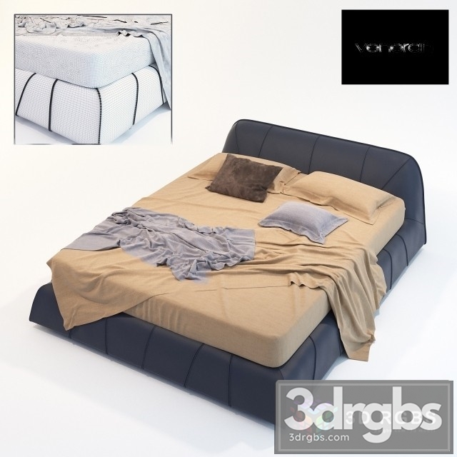 Moderm Bed 2 3dsmax Download - thumbnail 1