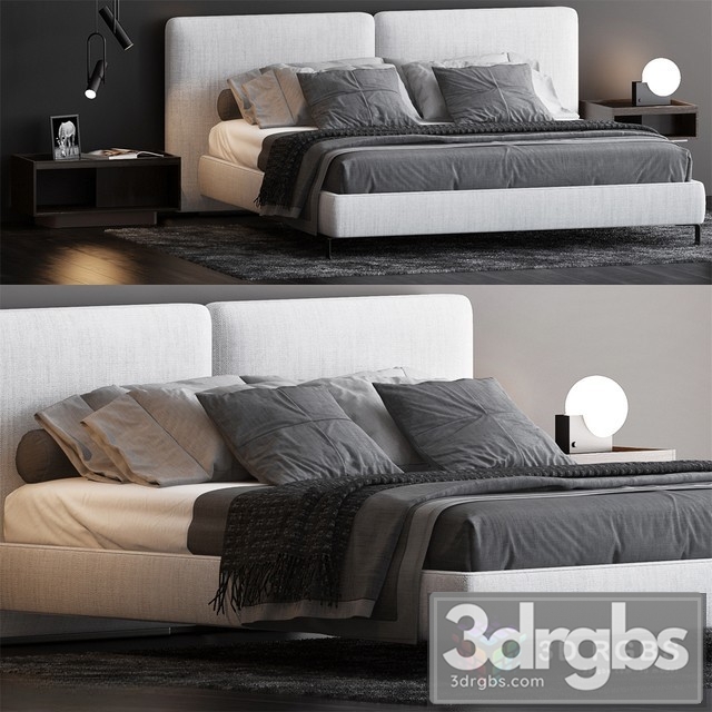 Moderm Fabric Bed 3dsmax Download - thumbnail 1