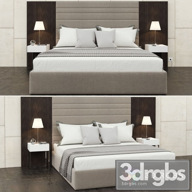 Moderm Fabric Bed 5 3dsmax Download - thumbnail 1