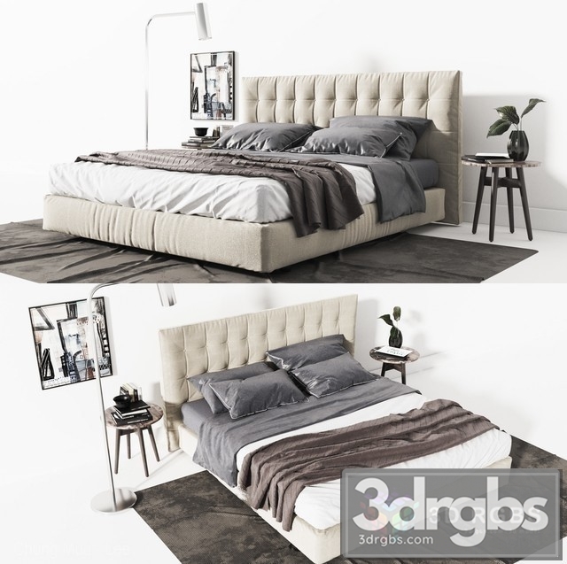 Moderm Luxury Bed 2 3dsmax Download - thumbnail 1