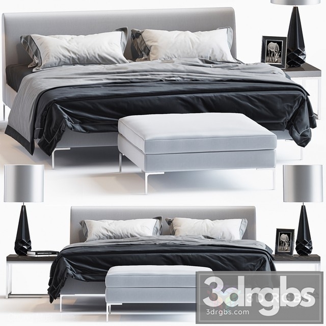 Moderm Luxury Bed 3dsmax Download - thumbnail 1