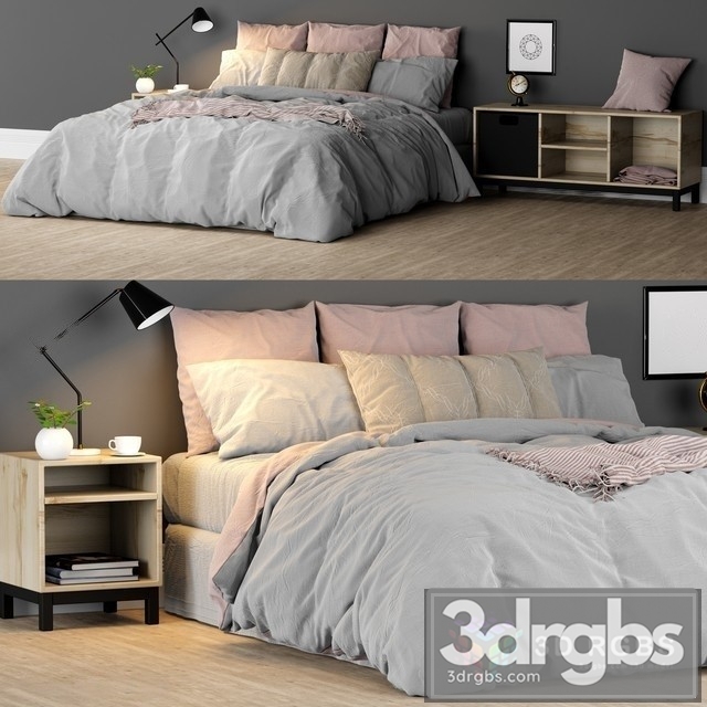 Moderm Luxury Bed 7 3dsmax Download - thumbnail 1