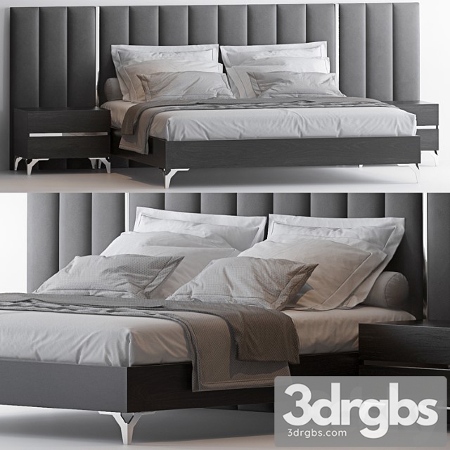 Modern bed 2 3dsmax Download - thumbnail 1