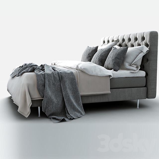 Modern Bed 2018 Set 01 3DSMax File - thumbnail 1