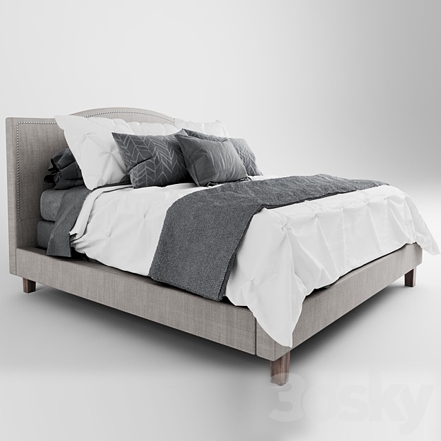 Modern Bed 2018 Set 03 3DSMax File - thumbnail 1