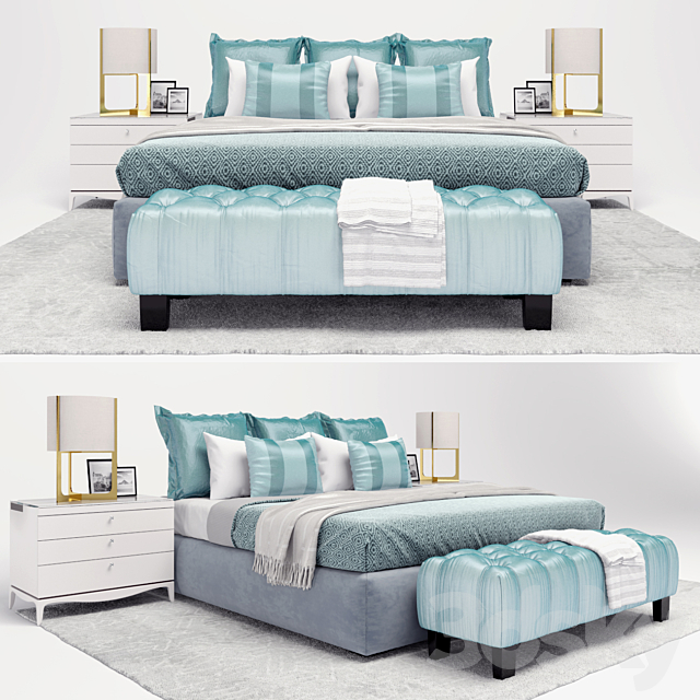 modern bed 3DSMax File - thumbnail 1