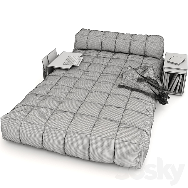 Modern bed 3DSMax File - thumbnail 3