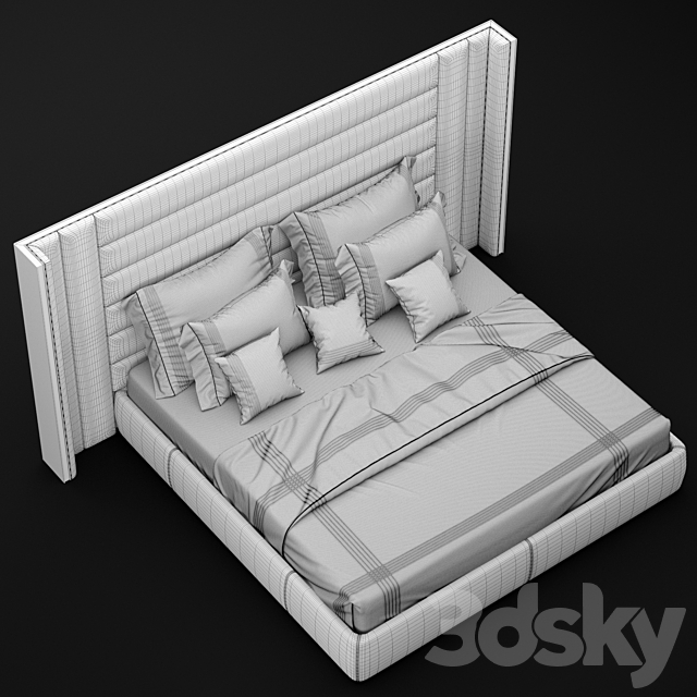 Modern bed 5 3DSMax File - thumbnail 4