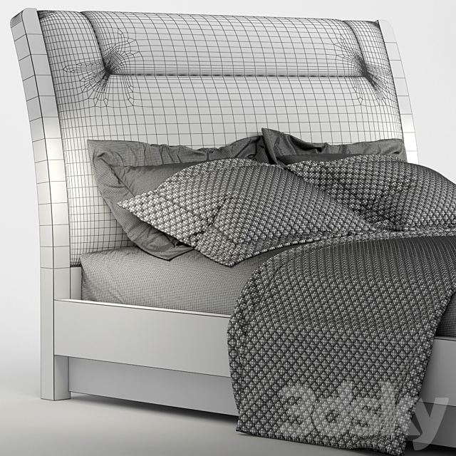 Modern bed 7 3DS Max Model - thumbnail 3