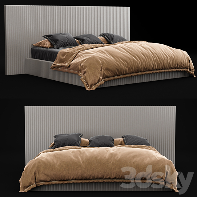 Modern bed 9 3DSMax File - thumbnail 1