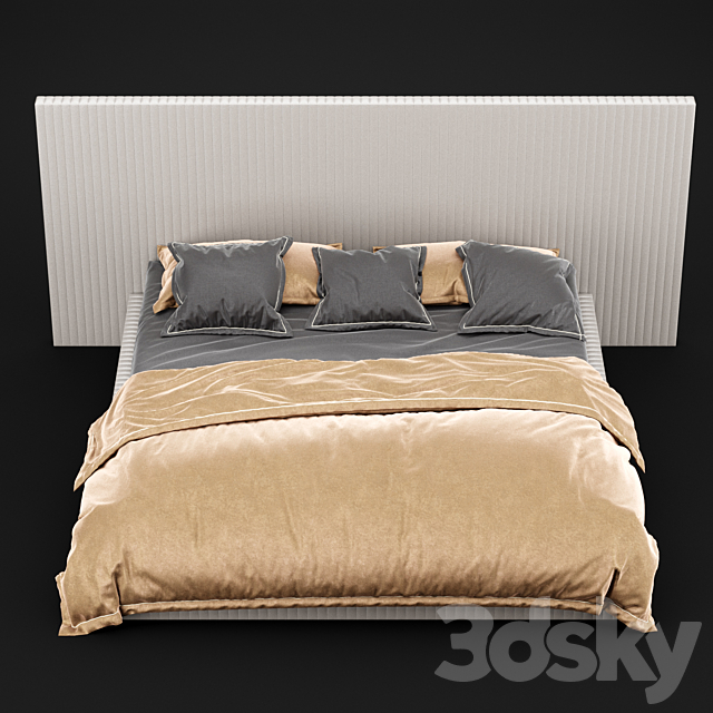 Modern bed 9 3DSMax File - thumbnail 2