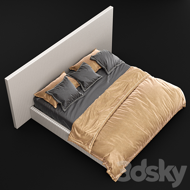 Modern bed 9 3DSMax File - thumbnail 3