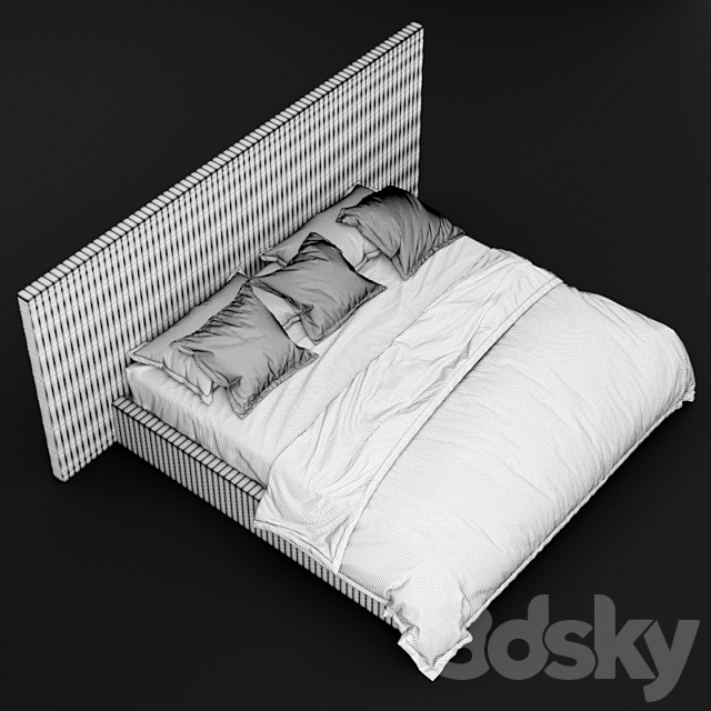 Modern bed 9 3DSMax File - thumbnail 4