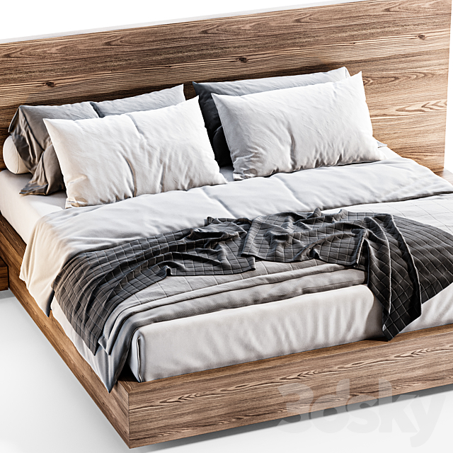 Modern Bed Minimal Russia 3DS Max Model - thumbnail 3