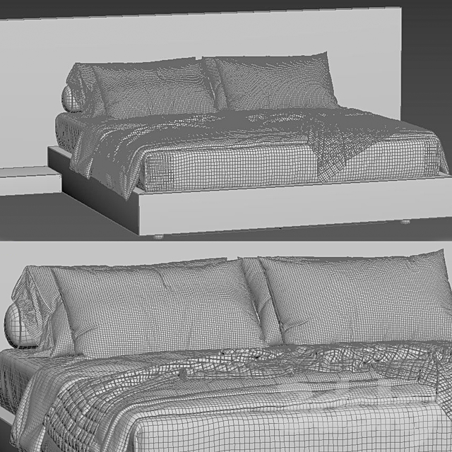 Modern Bed Minimal Russia 3DS Max Model - thumbnail 6