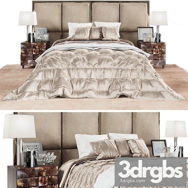 Modern bed whith knite plaid 2 3dsmax Download - thumbnail 1