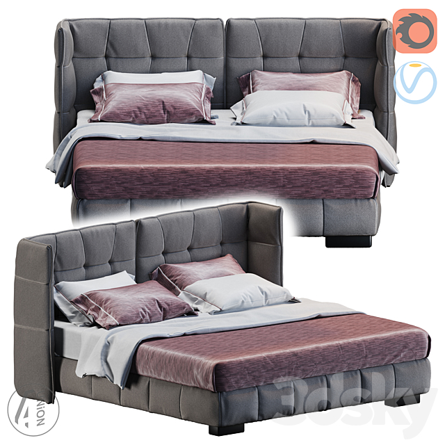 Modern bedP SL-0028 3DSMax File - thumbnail 1