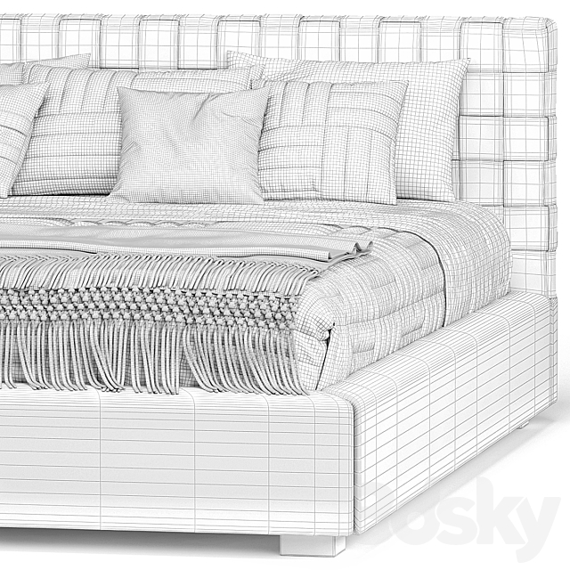 Modloft Madison Queen Bed 3DSMax File - thumbnail 3