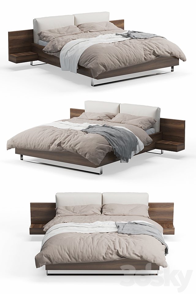 Moeller lou bed 3DS Max Model - thumbnail 2