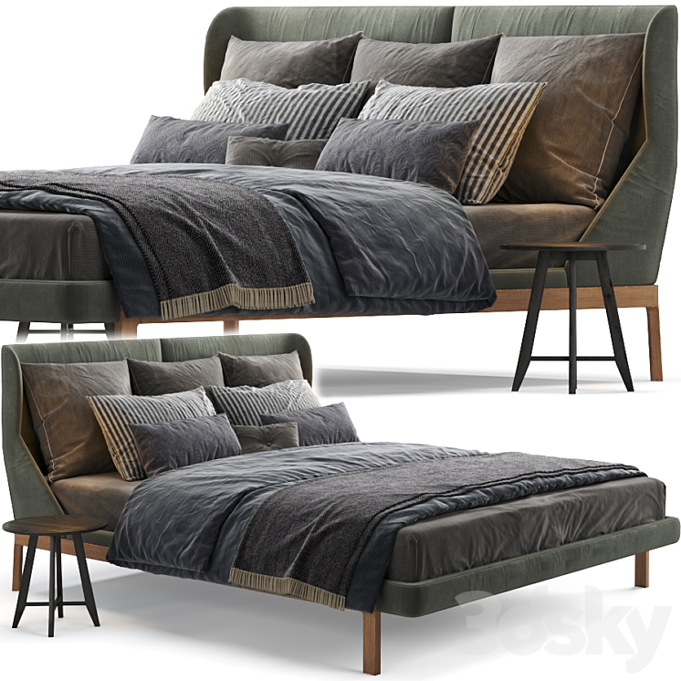 Molteni & C Fulham Bed 3DS Max Model - thumbnail 1