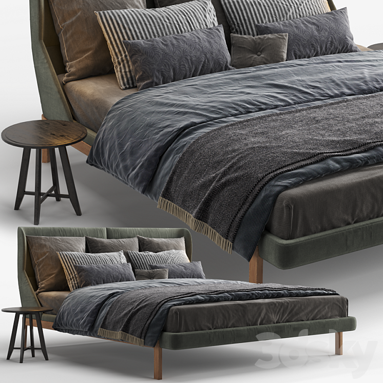 Molteni & C Fulham Bed 3DS Max Model - thumbnail 2