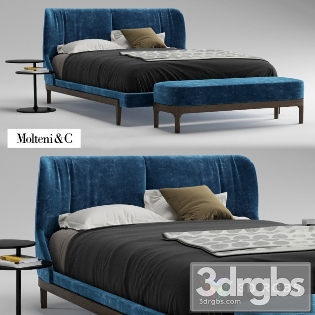 Molteni C Fulham Bed 3dsmax Download - thumbnail 1