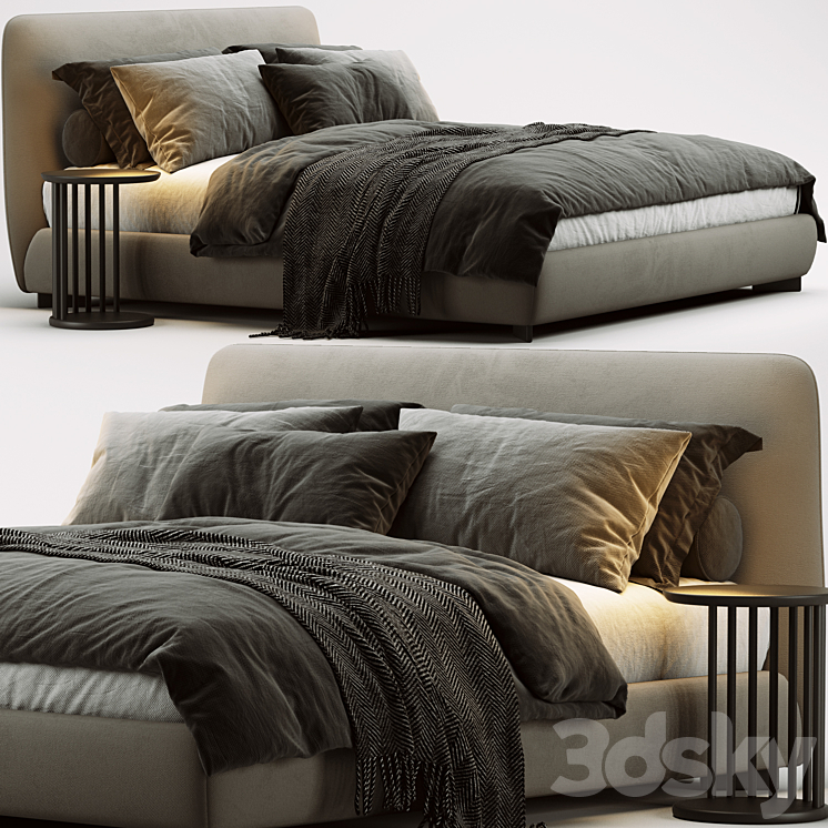 Molteni & C Greenwich Bed 3DS Max Model - thumbnail 1