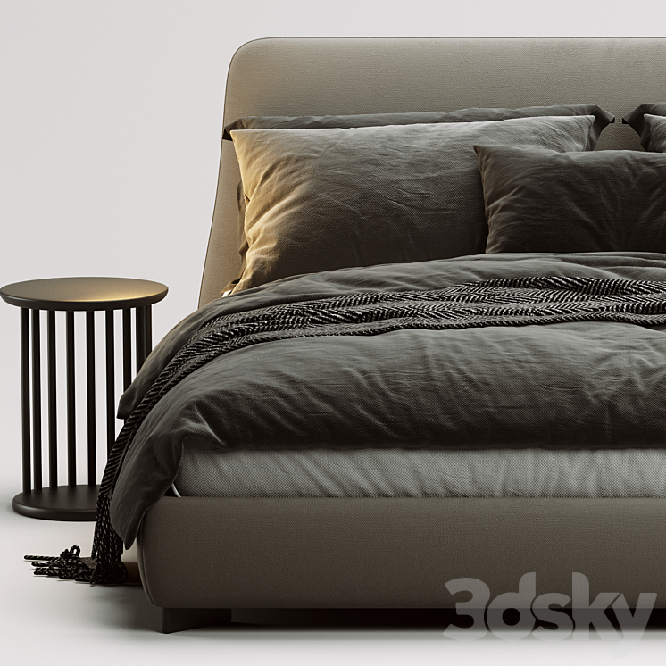 Molteni & C Greenwich Bed 3DS Max Model - thumbnail 2