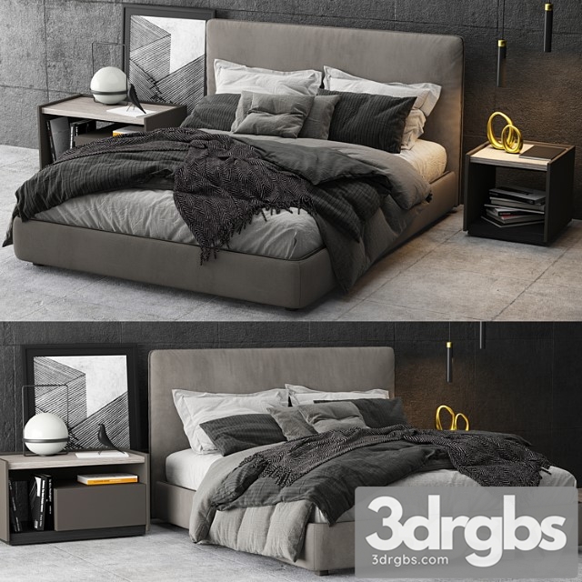 Molteni & C Ribbon Bed 2 3dsmax Download - thumbnail 1