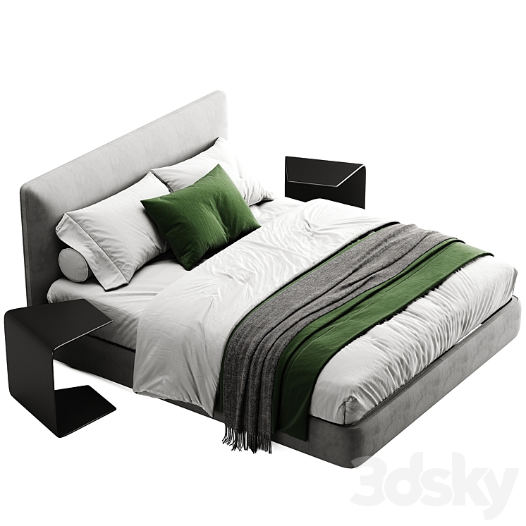 Molteni C Ribbon Bed 3DS Max Model - thumbnail 2