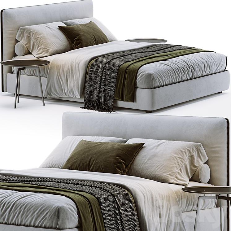 Molteni & C Ribbon Bed 3DS Max Model - thumbnail 1