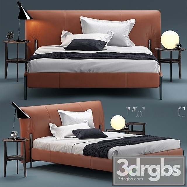 Molteni Nick Bed 3dsmax Download - thumbnail 1