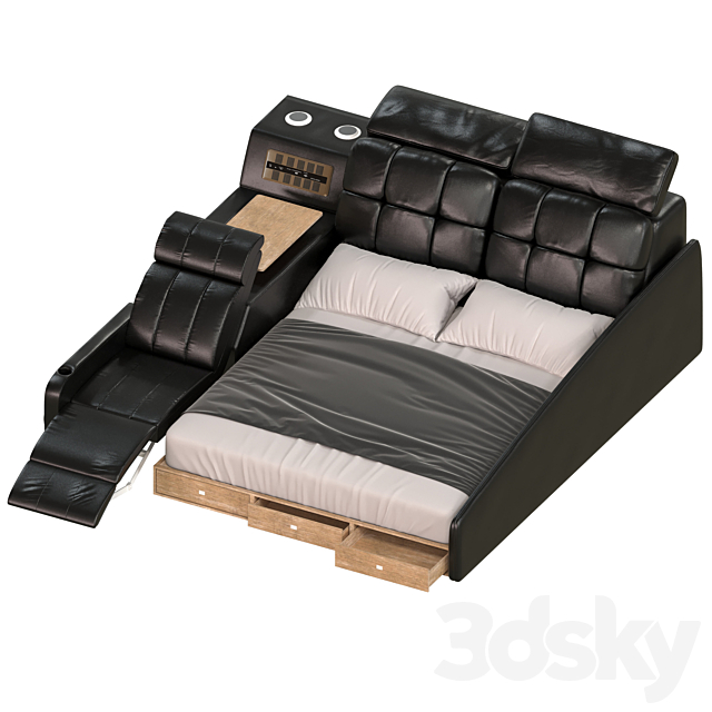 Monica Multifunctional Bed 3DSMax File - thumbnail 2