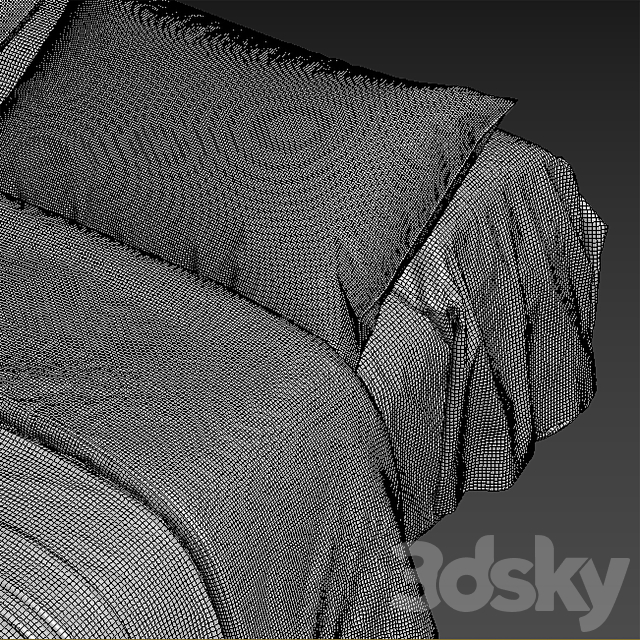 Muslin bedding Magic Linen 2 3DS Max Model - thumbnail 6