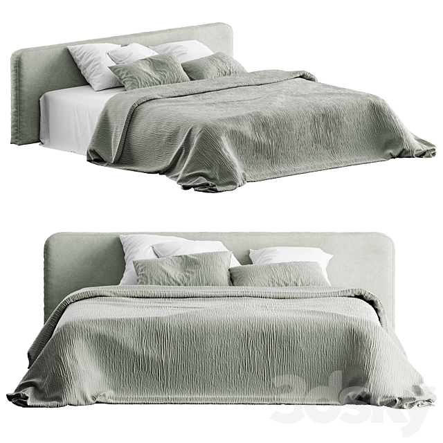 Muslin bedding zara home 4 3ds Max - thumbnail 2