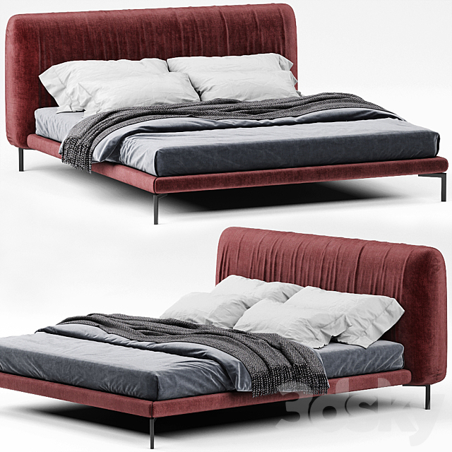 MY home collection MOON Bed 3DS Max Model - thumbnail 1