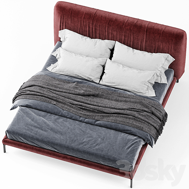 MY home collection MOON Bed 3DS Max Model - thumbnail 2