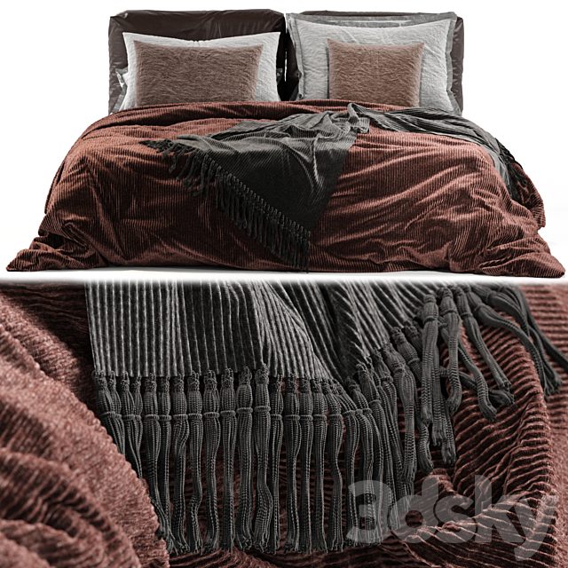 MYNIGHT By Lema Double bed with upholstered headboard 3DSMax File - thumbnail 3