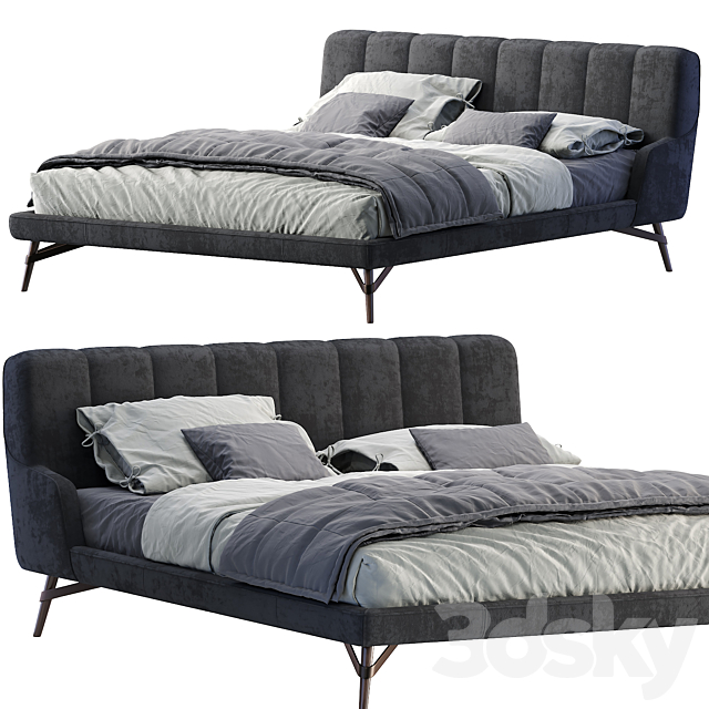 Natuzzi bed SVEVO 3DS Max Model - thumbnail 2