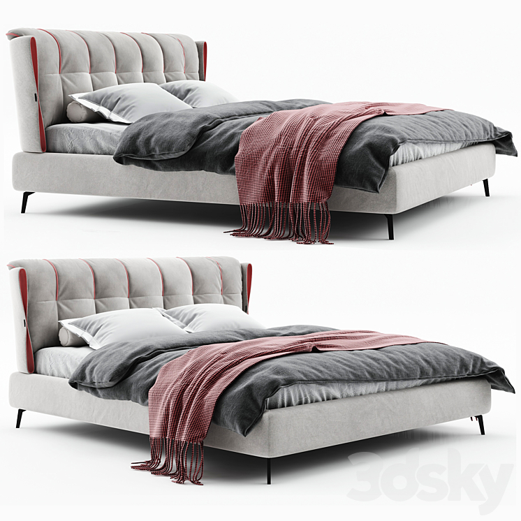 Natuzzi bed1 3DS Max Model - thumbnail 1