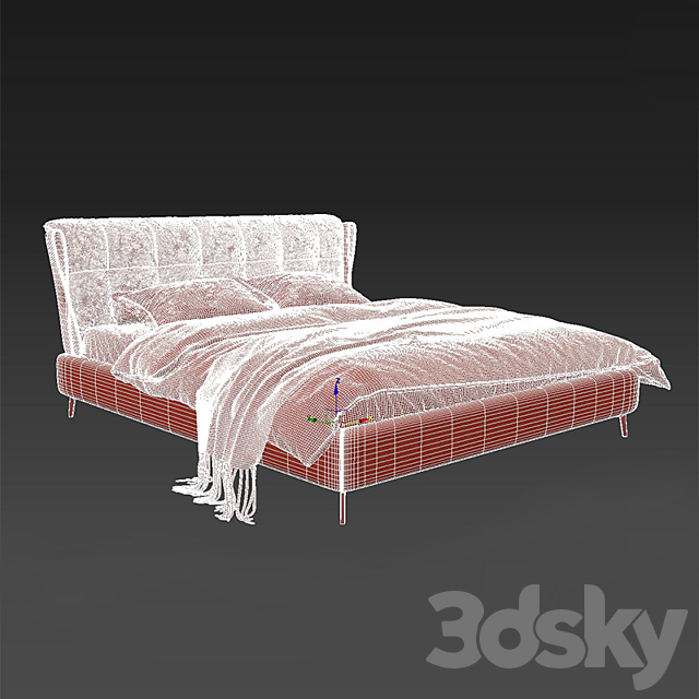 Natuzzi bed1 3DSMax File - thumbnail 3