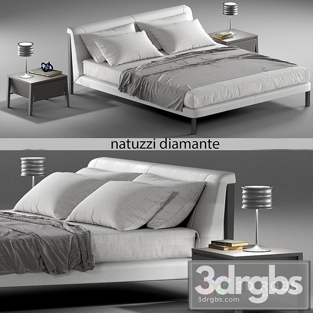 Natuzzi Diamante Bed 3dsmax Download - thumbnail 1