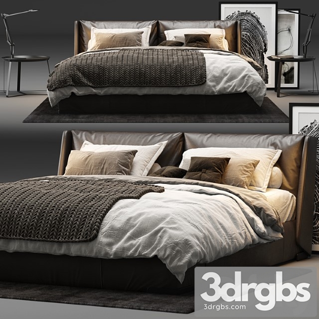 Natuzzi – fenice bed 2 3dsmax Download - thumbnail 1