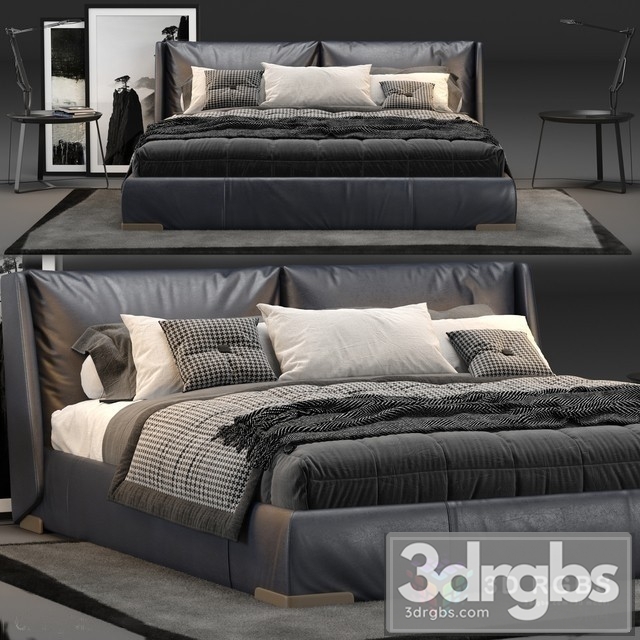 Natuzzi Fenice Bed 3dsmax Download - thumbnail 1