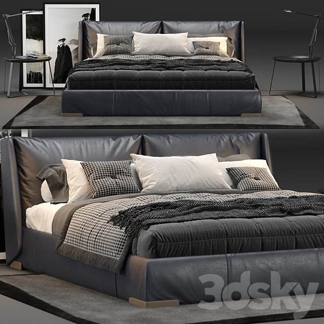 NATUZZI Fenice Bed 3DSMax File - thumbnail 1