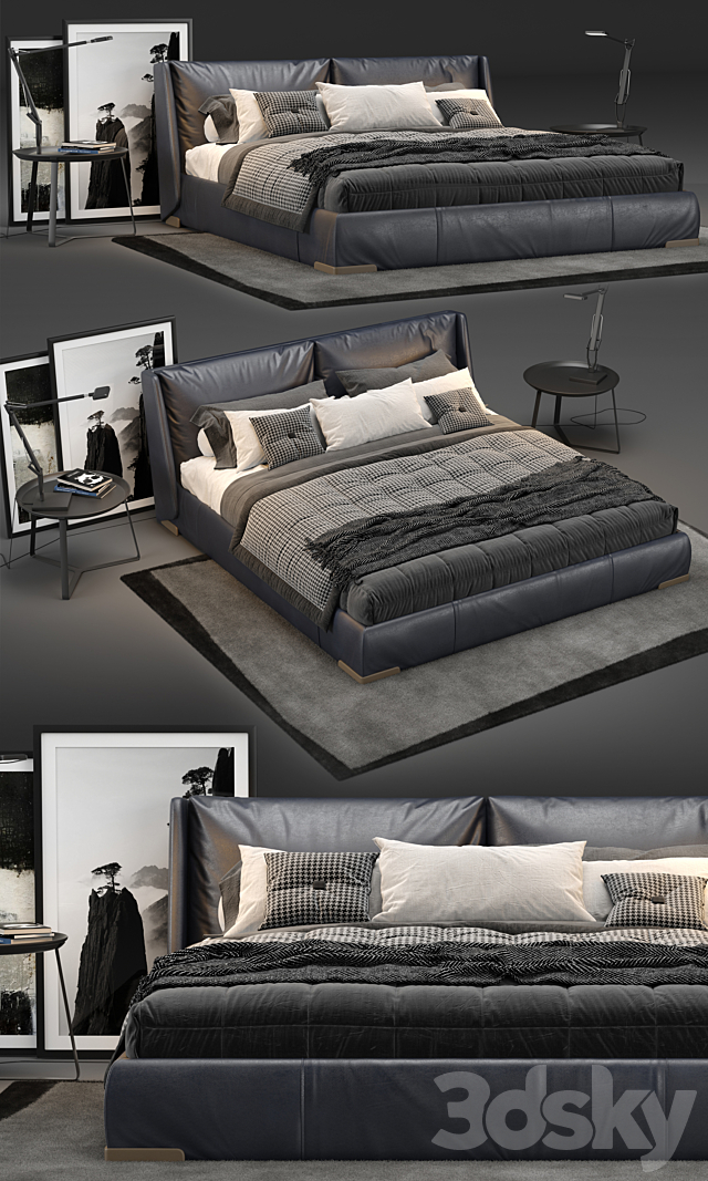 NATUZZI Fenice Bed 3DSMax File - thumbnail 2