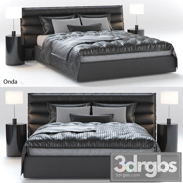 Natuzzi Onda Bed 3dsmax Download - thumbnail 1